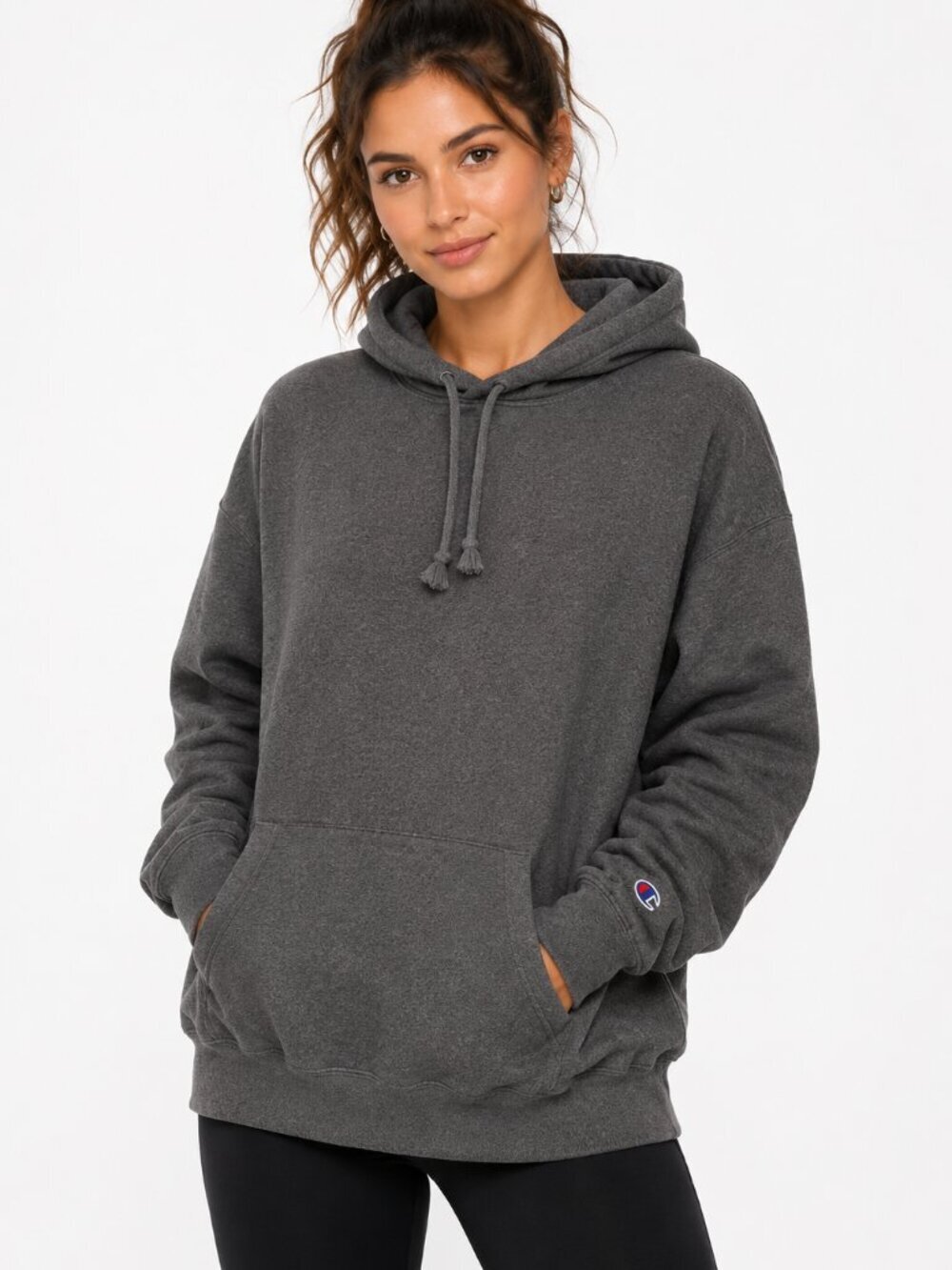 Champion Authentic Athleticwear Gray Fleece Pullover Hoodie Womens 1X
